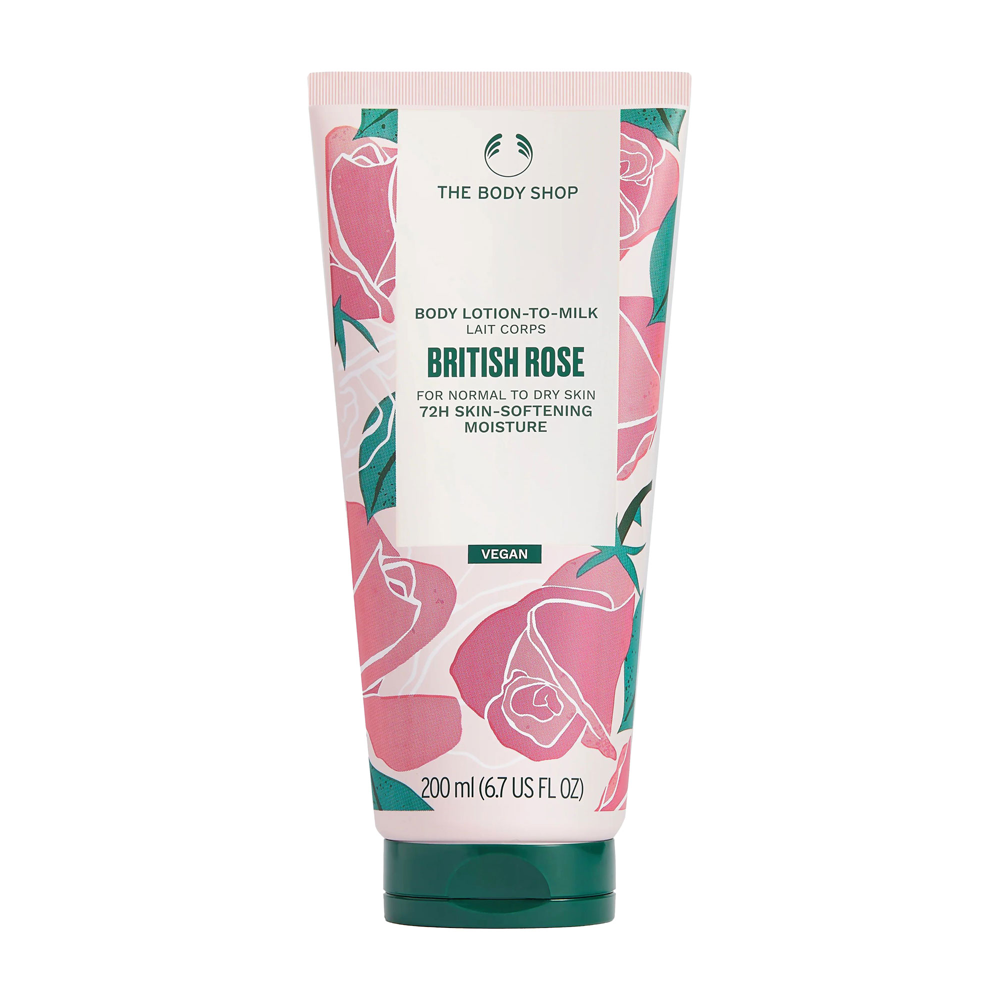 Молочко-лосьйон для тіла The Body Shop British Rose Body Lotion-To-Milk Британська троянда, 200 мл